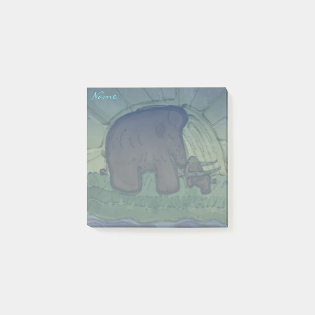 Mammoth with calf  post-it notes (Front)