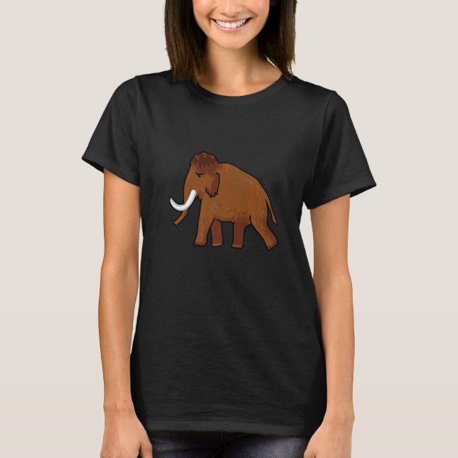 Mammoth Woolly Elephant Big Ice Museum Mammuthus M T-Shirt (Front)