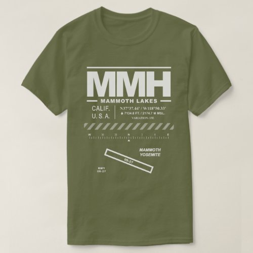 Mammoth Yosemite Airport MMH T_Shirt