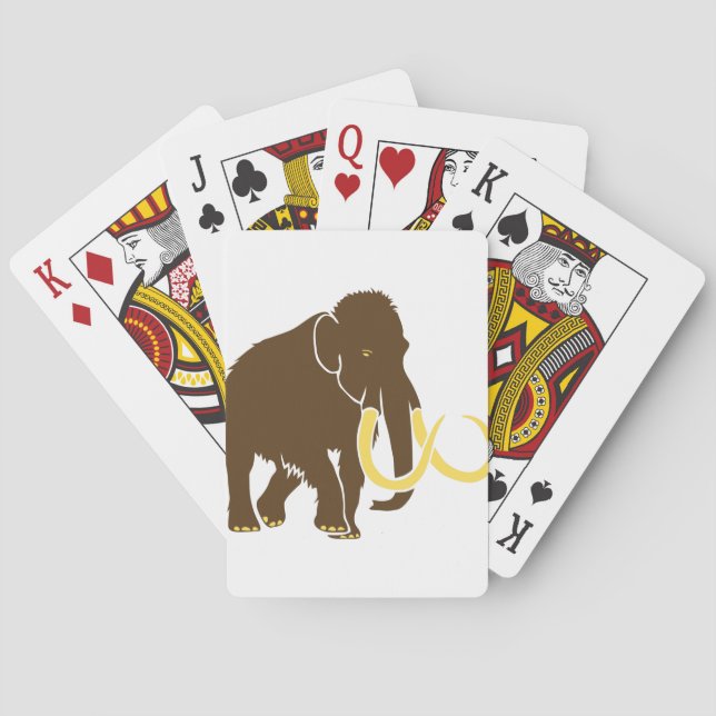 mammut mammoth ice age eiszeit steinzeit elephant poker cards (Back)