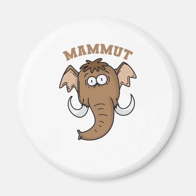 Mammut mit kurzem Rüssel Magnet (Front)
