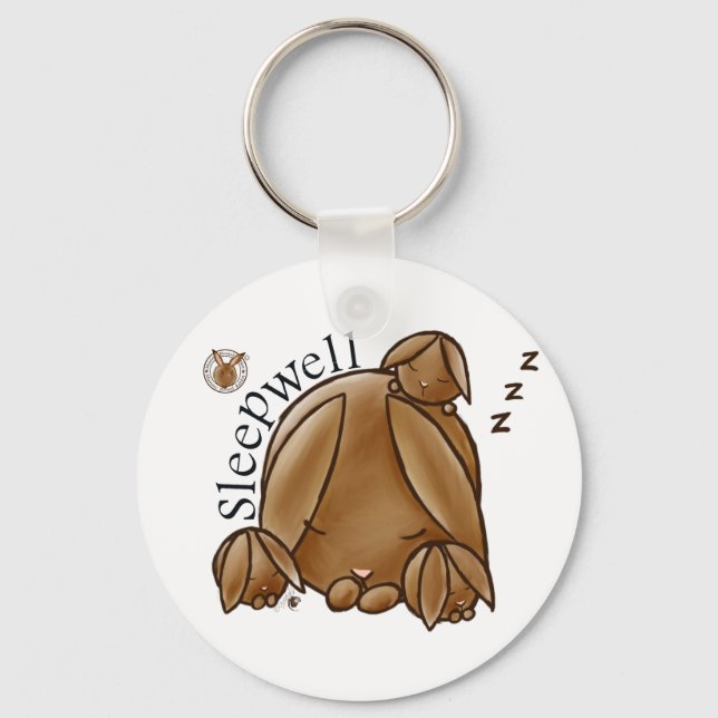 Mammy Round Rabbit-Sleepwell-Keychains Keychain (Front)