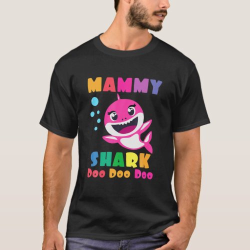 Mammy Shark Gift Cute Baby Shark Family Matching T_Shirt