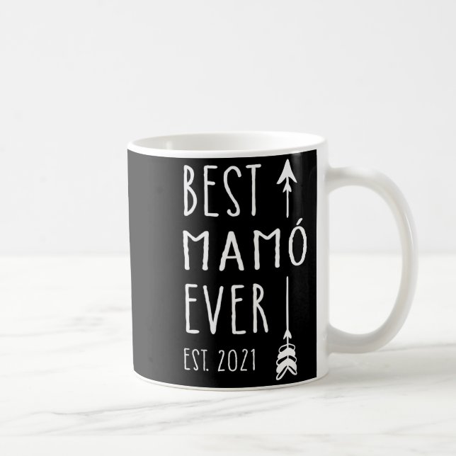 Mamo Ever Est 2021 New Irish Grandma Baby Announce Coffee Mug (Right)