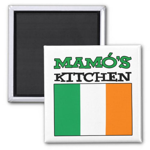 Mamos Kitchen With Flag Of Ireland Magnet