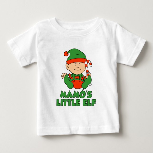 Mamo's Little Elf Baby T-Shirt (Front)