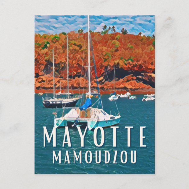 Mamoudzou Photo Vintage Postcard (Front)