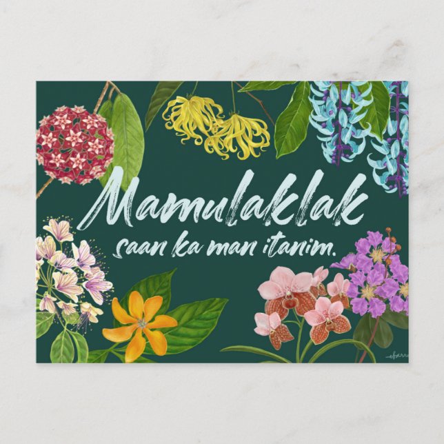 "Mamulaklak" (Bloom) Filipino Motivational Postcard (Front)