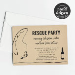 Man Adult Funny Fishing Birthday Retirement Party Invitation<br><div class="desc">"Rescue Party. Rescuing fish from water and beer from bottles."  A funny adult invitation for a fishing birthday party,  retirement party,  or bachelor party.</div>