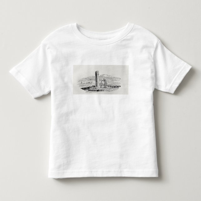 Man and a Boy by a Monument Toddler T-shirt (Front)