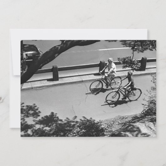 Man and Boy Cycling (Front)