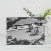 Man and Boy Cycling (Standing Front)