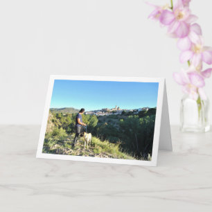 Man and Dog on Spanish Mountain Card