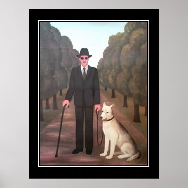 Man and Dog Vintage Poster (Front)