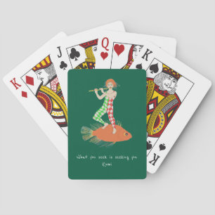 Man and fish poker cards