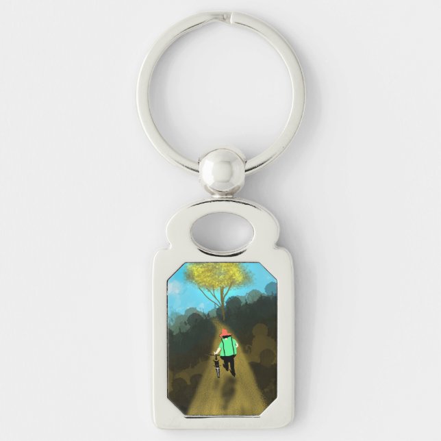 Man and His bike Keychain (Front)