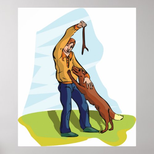 Man And His Dog Poster