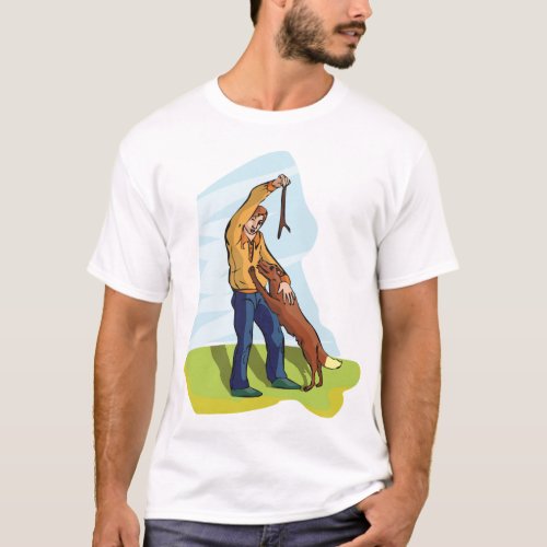 Man And His Dog T_Shirt