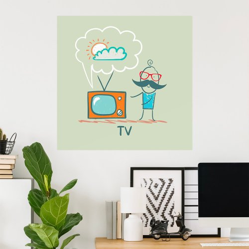 Man And His Television Poster