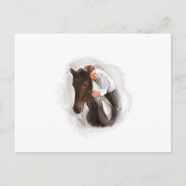 Man and horse postcard (Front)