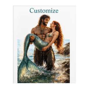 Man and Mermaid Thunder_Cove Acrylic Print