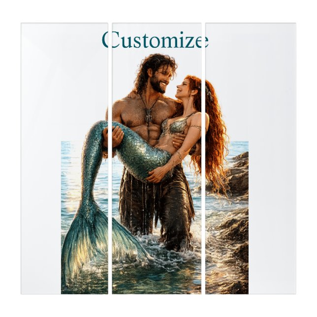 Man and Mermaid Thunder_Cove Triptych (Front)