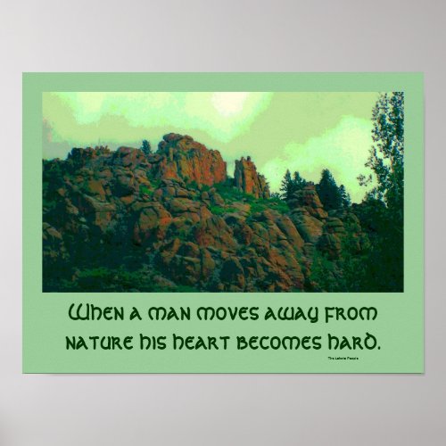 man and nature lakota proverb poster