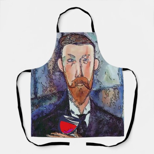 Man and Wine Design add text Apron