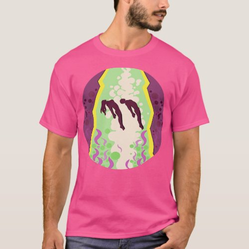 Man and Woman being abducted from planet Earth T_Shirt