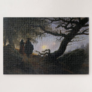 Man and Woman Contemplating the Moon - Caspar D.F Jigsaw Puzzle