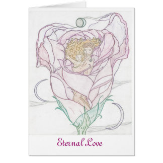 Man and Woman in Rose Cards