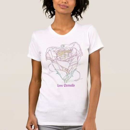Man and Woman in Rose~'Love Eternally' T-Shirt