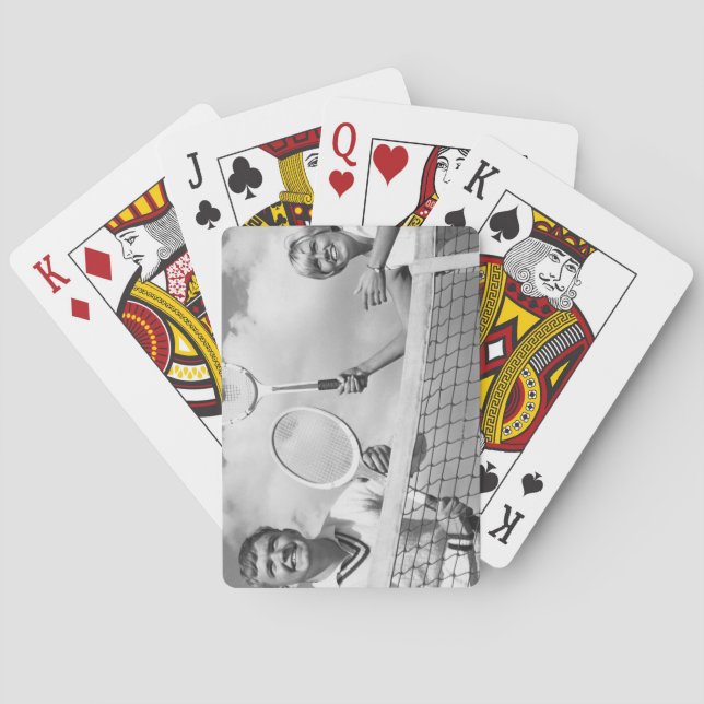 Man and Woman Playing Tennis Poker Cards (Back)