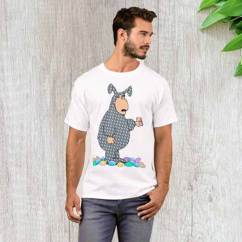 Man As Easter Bunny Mens T_Shirt