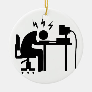 Man at Work Ceramic Ornament