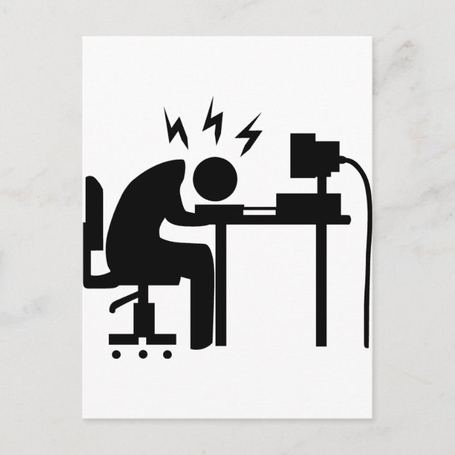 Man at Work Postcard (Front)