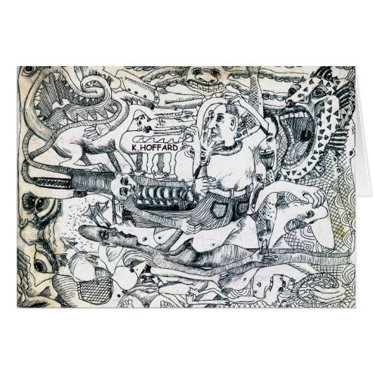 "Man at Zoo" Cards (Front Horizontal)