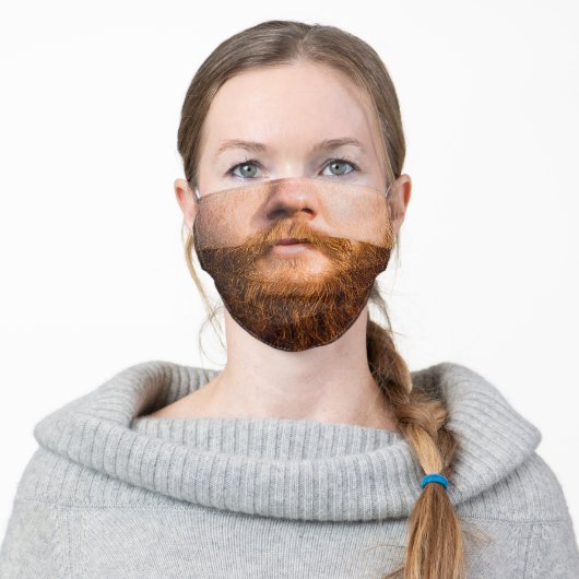 Man Beard Adult Cloth Face Mask (Worn)