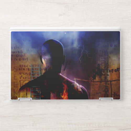 Man before ladder and symbols HP laptop skin