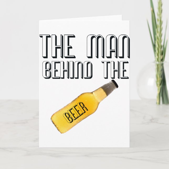 Man Behind the Beer Card (Front)