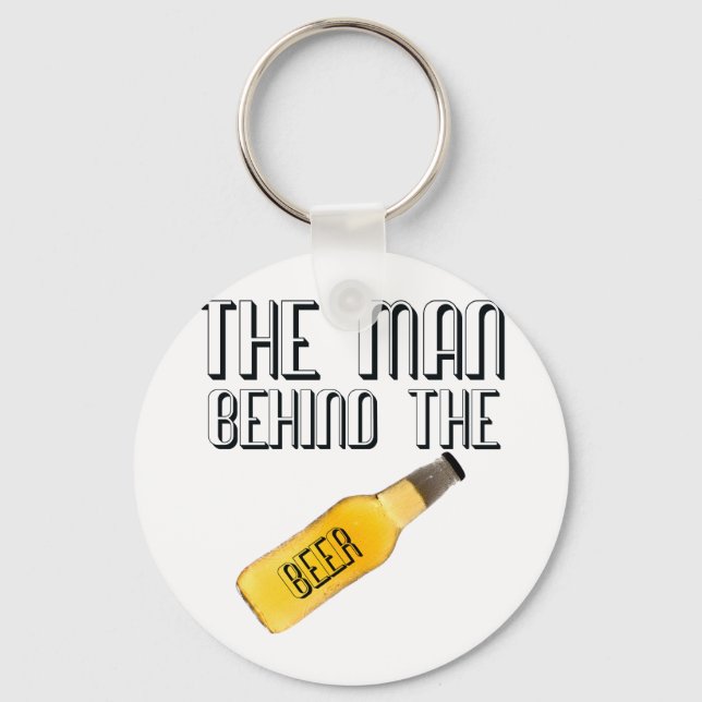 Man Behind the Beer Keychain (Front)