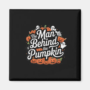 Man Behind The Pumpkin Funny Halloween Baby Announ Magnet
