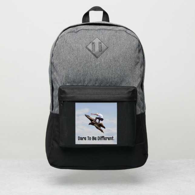 Man Bird Surfing Backpack (Front)