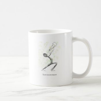 Man Blowing Trumpet Designed Using Musical Notes Coffee Mug by Letter_Art at Zazzle
