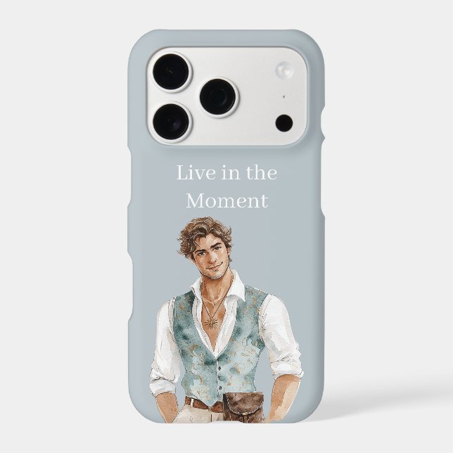 Man Blue Vest iPhone Case (Back)