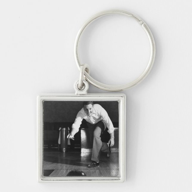 Man Bowling Keychain (Front)