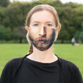 Man Brown Beard Adult Cloth Face Mask (Outside)