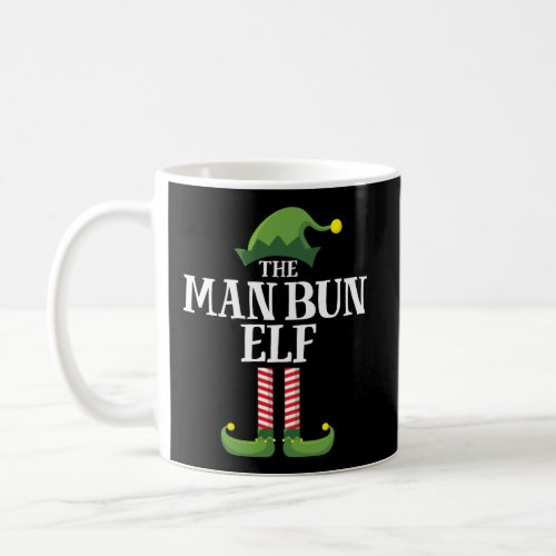 Man Bun Elf Matching Family Group Christmas Party  Coffee Mug