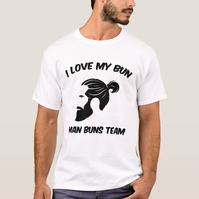 Man Buns Team  T-Shirt (Front)