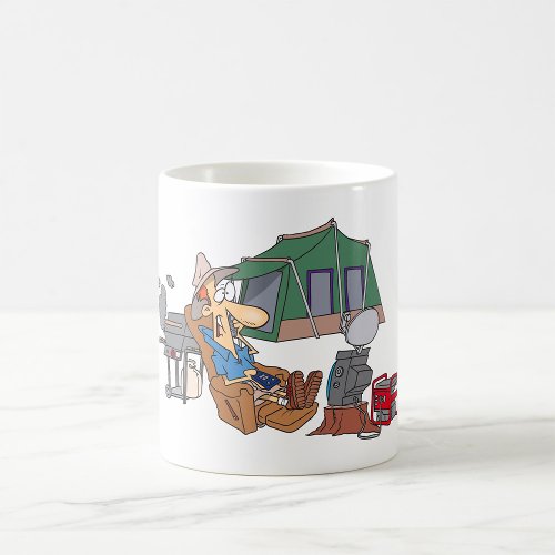 Man Camping Coffee Mug